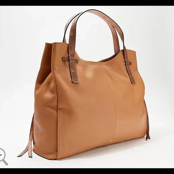 Vince Camuto Leather Rilo Tan/Brown Tote Bag